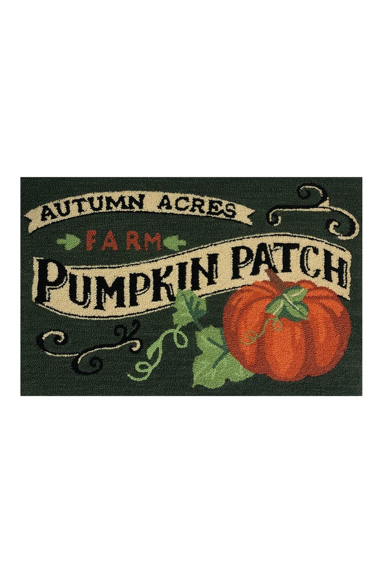 Autumn Acres Embroidered Doormat, Main, color, GREEN/MULTI