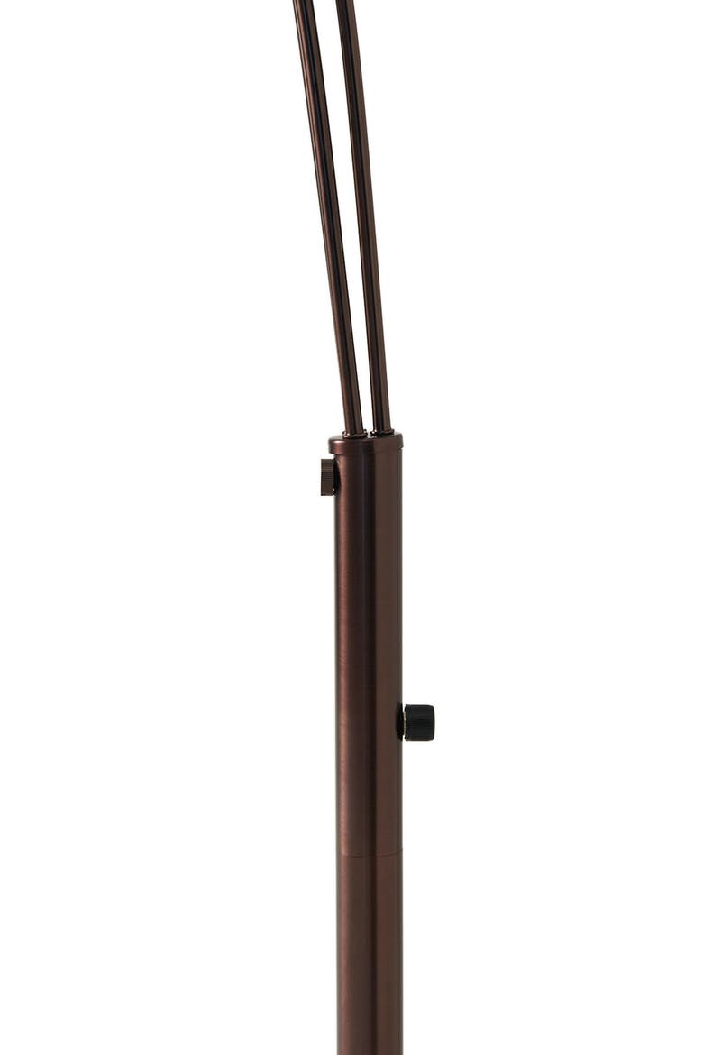 Trilage 84" Adjustable Tall LED Floor Lamp with 3 Fabric Drum Shades, Bulbs Included, Alternate, color, BRONZE