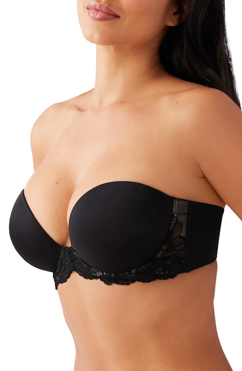 Wacoal Self-Assured Underwire Convertible Push-Up Bra, Alternate, color, Black