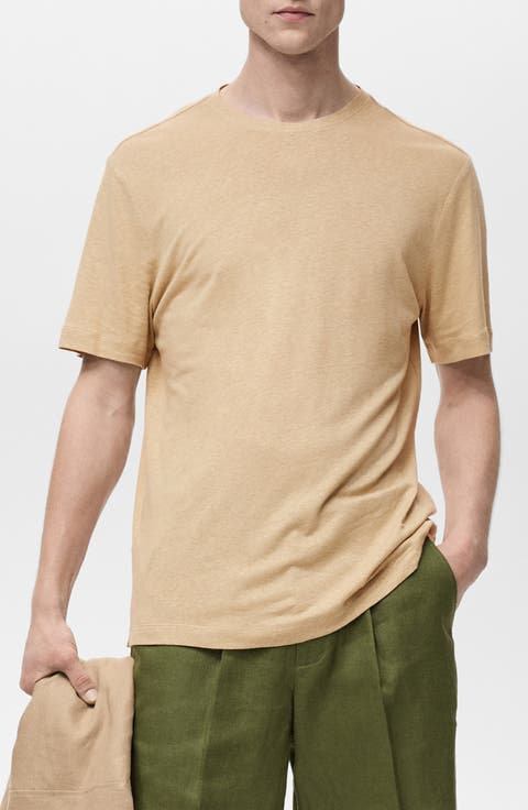 Slim Fit Linen Blend T-Shirt