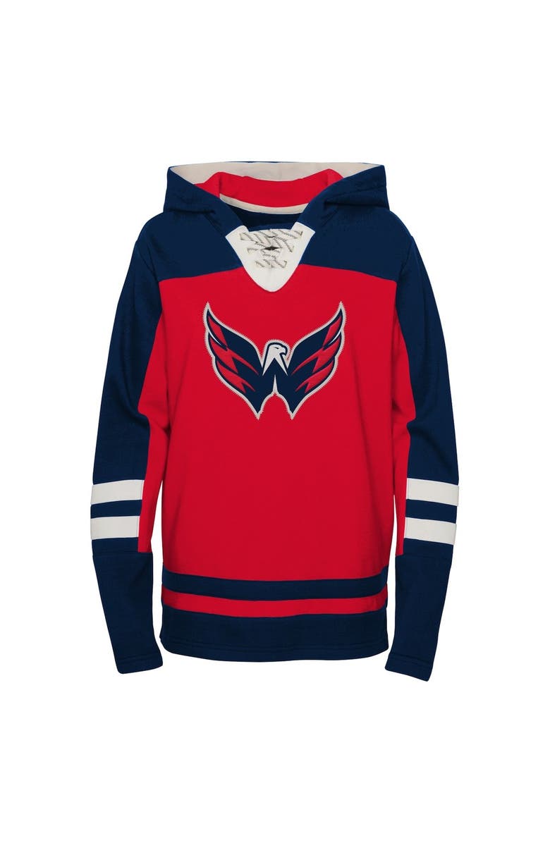 Outerstuff Youth Red Washington Capitals Ageless Revisited Home Lace-Up Pullover Hoodie, Alternate, color, Red