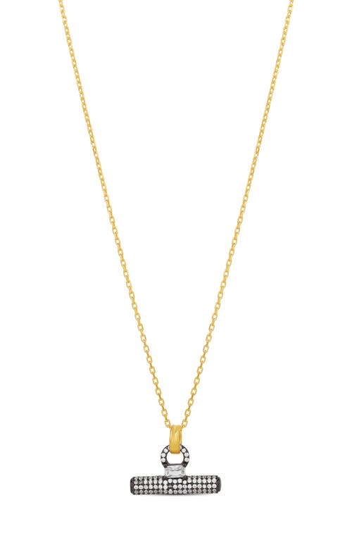 Shymi Pav T Bar Pendant Necklace In Gold