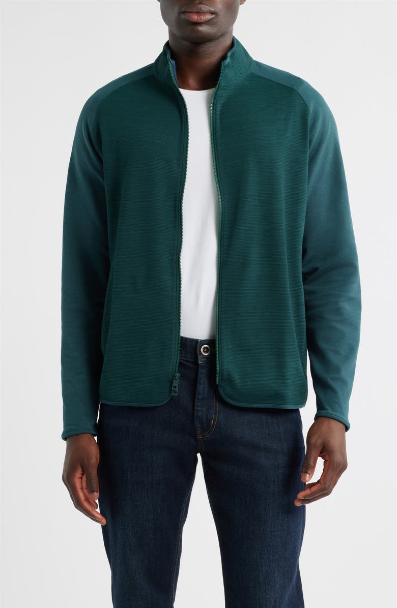 Peter Millar Vista Hybrid Performance Zip Jacket, Main, color, Nordic Pine