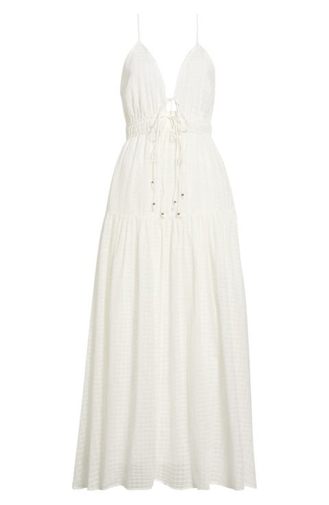 Sleeveless Tiered Cover-Up Maxi Dress