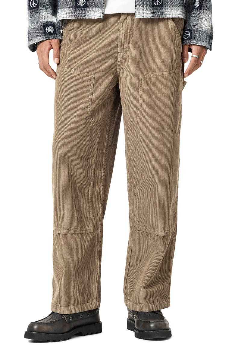 Dustan Cotton Corduroy Wide Leg Pants, Main, color, GULL BROWN