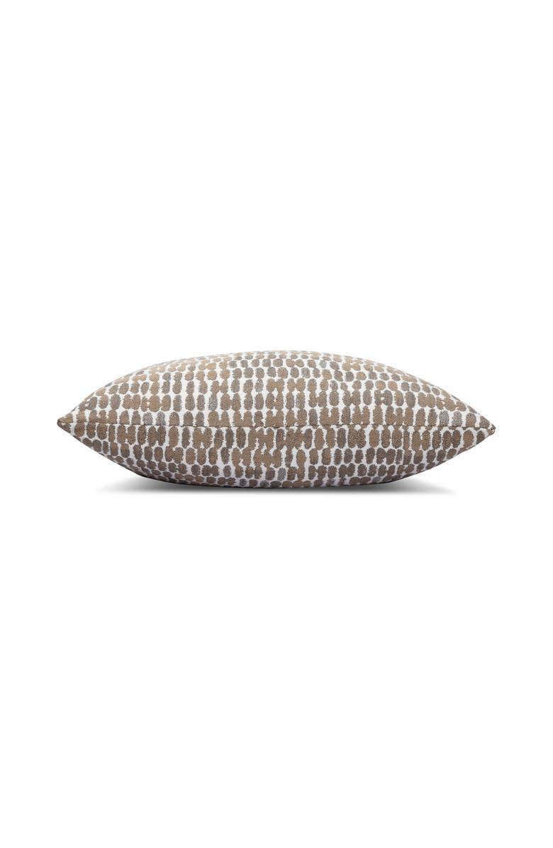 Elaine Smith Thumbprint Indoor & Outdoor Woven Accent Pillow, Alternate, color, Latte
