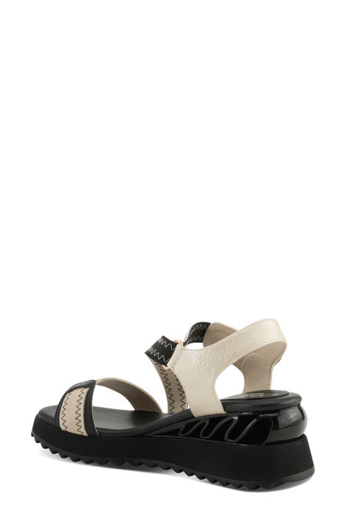 Azura By Spring Step Coolbeans Wedge Sandal In Black Multi