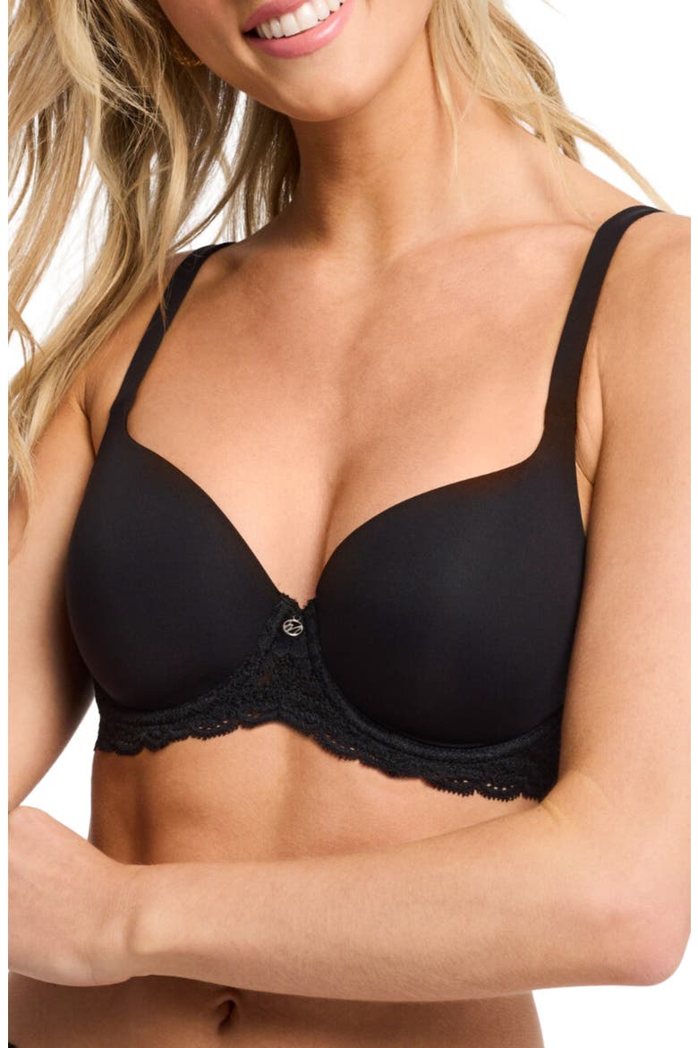 Pure Plus Underwire T-Shirt Bra, Main, color, BLACK
