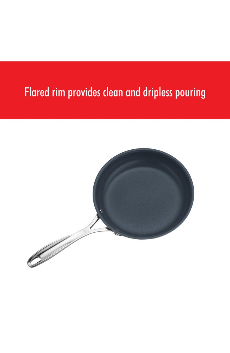 ZWILLING Clad CFX 8-inch Stainless Steel Ceramic Nonstick Fry Pan, Alternate, color, Silver