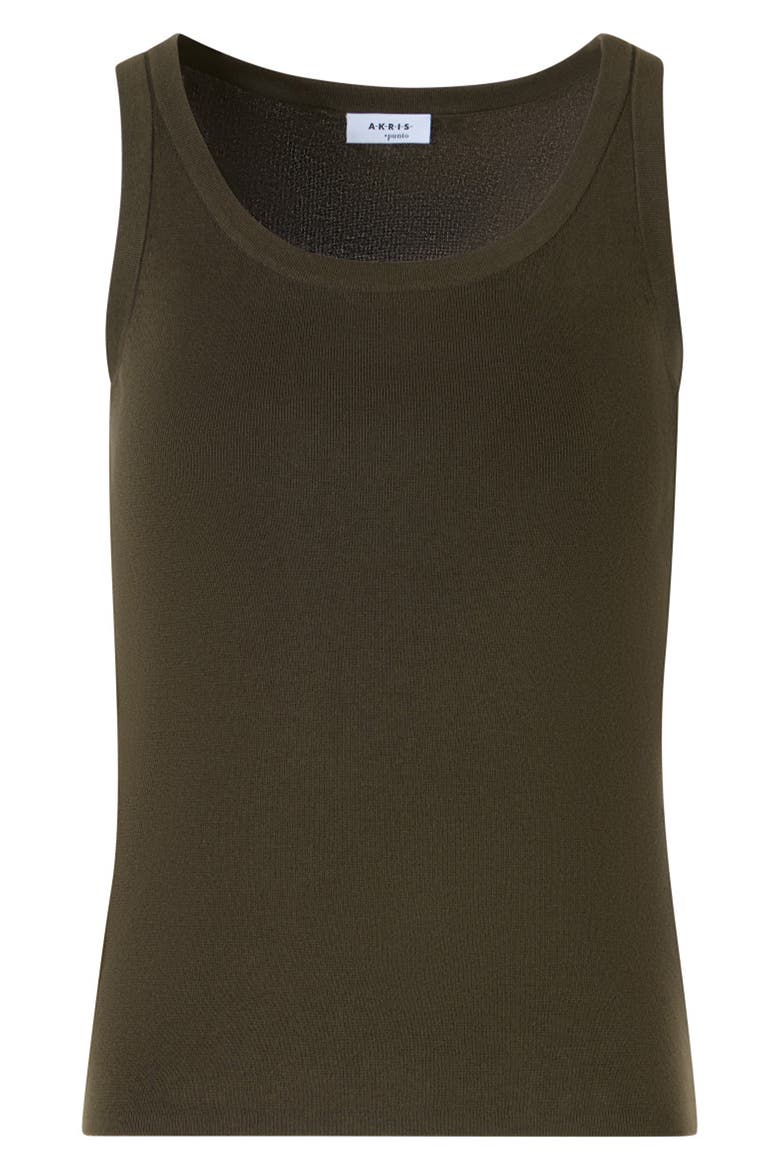 Scoop Neck Cotton Sweater Tank, Alternate, color, OLIVE
