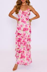 VICI Collection Sylvie Floral Print Sleeveless Maxi Dress