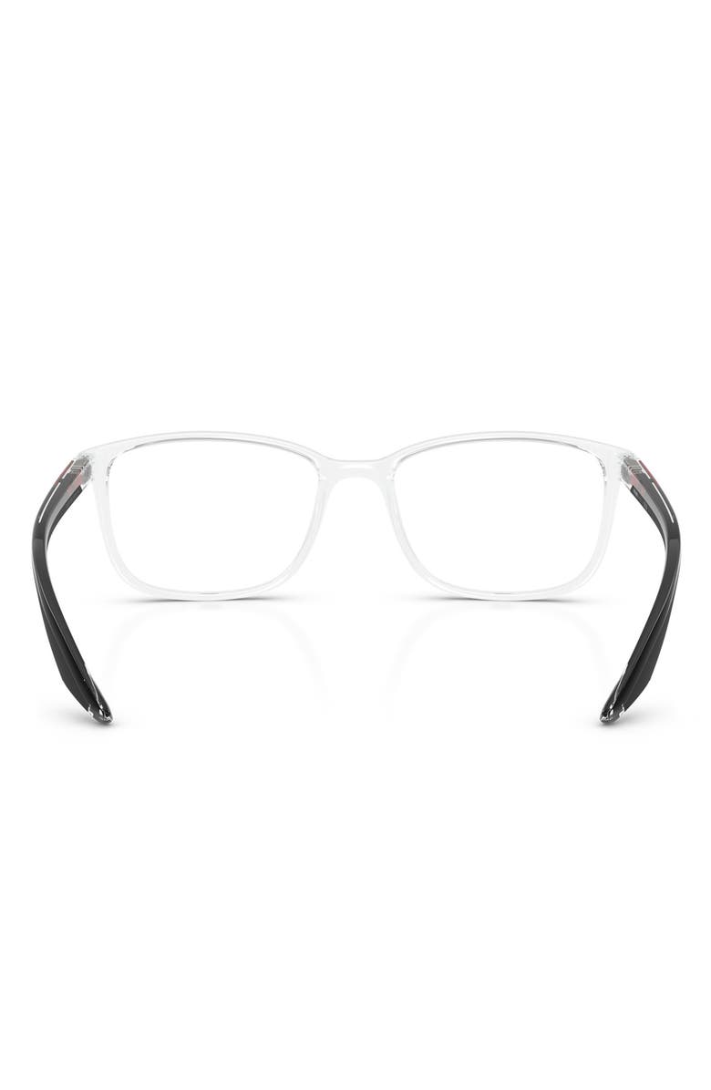 Prada Linea Rossa 55mm Pillow Optical Glasses, Alternate, color, Crystal