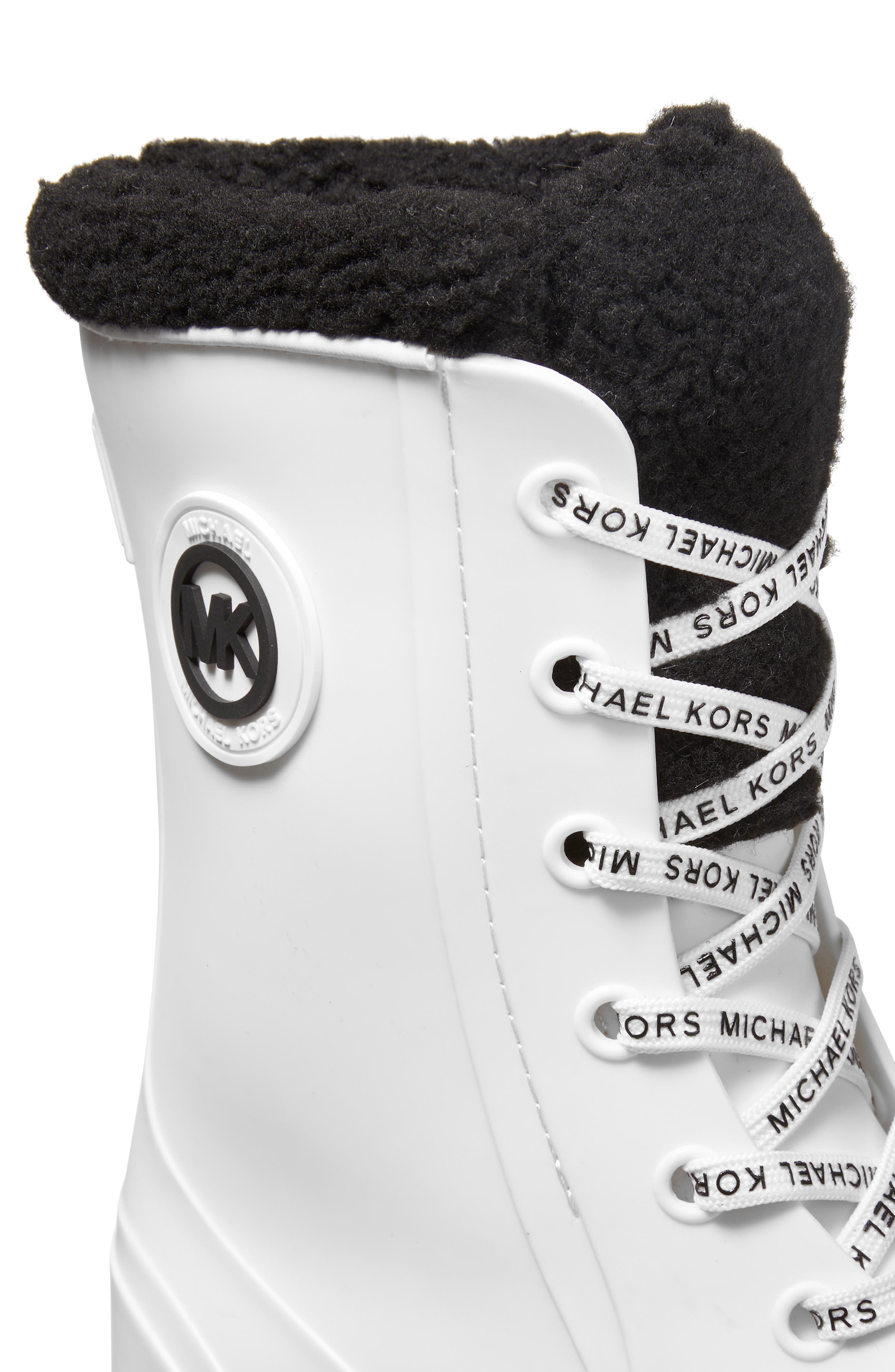 Montaigne Faux Fur Rain Boot, Alternate, color, OPTIC WHITE