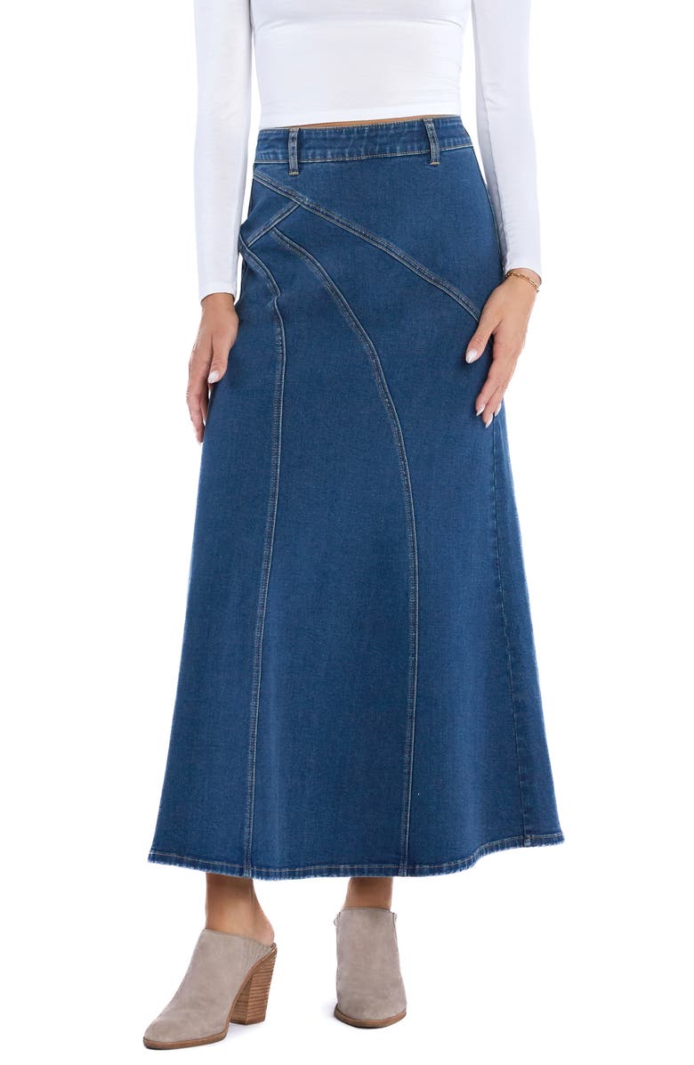 Wash Lab Denim Desi Denim Maxi Skirt, Alternate, color,