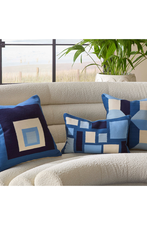 Jonathan Adler Pop Floating Blocks Pillow In Blue