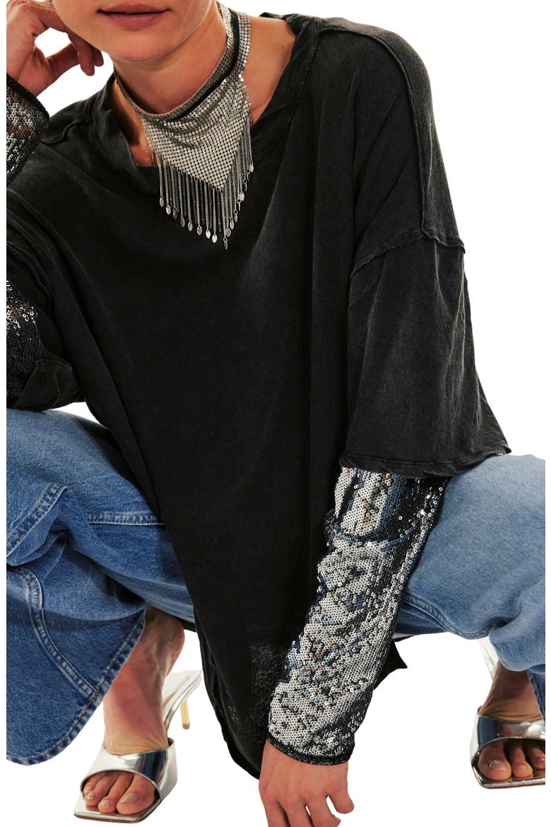 Nellie Sequin Twofer Top, Alternate, color, BLACK