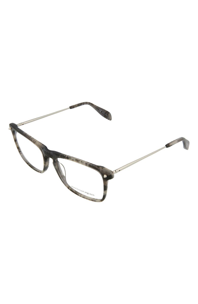 McQueen Alexander McQueen 55mm Rectangle Optical Frames, Alternate, color,