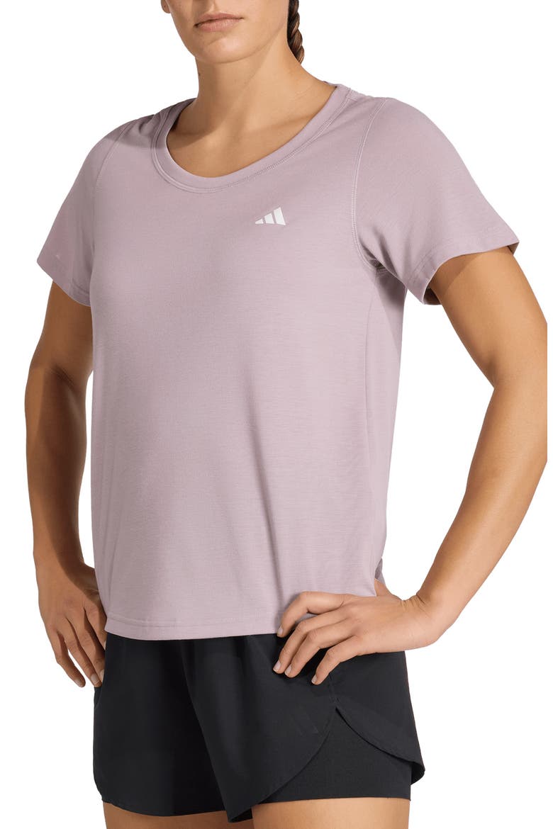 Workout Essentials Scoop Neck T-Shirt, Main, color, PRELOVED FIG