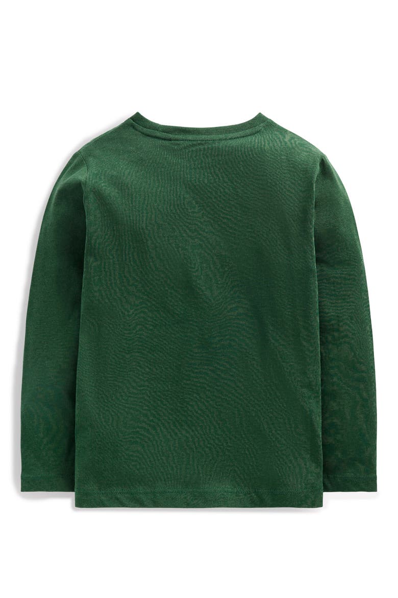 Kids' Glow-in-the-Dark Long Sleeve Graphic T-Shirt, Alternate, color, HUNTER GREEN DINOS