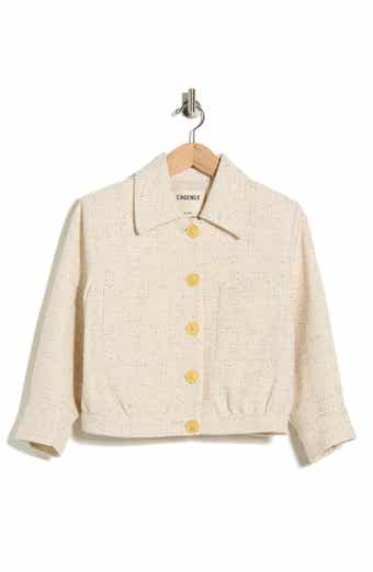 L'AGENCE Jia Sequin Embellished Tweed Crop Jacket