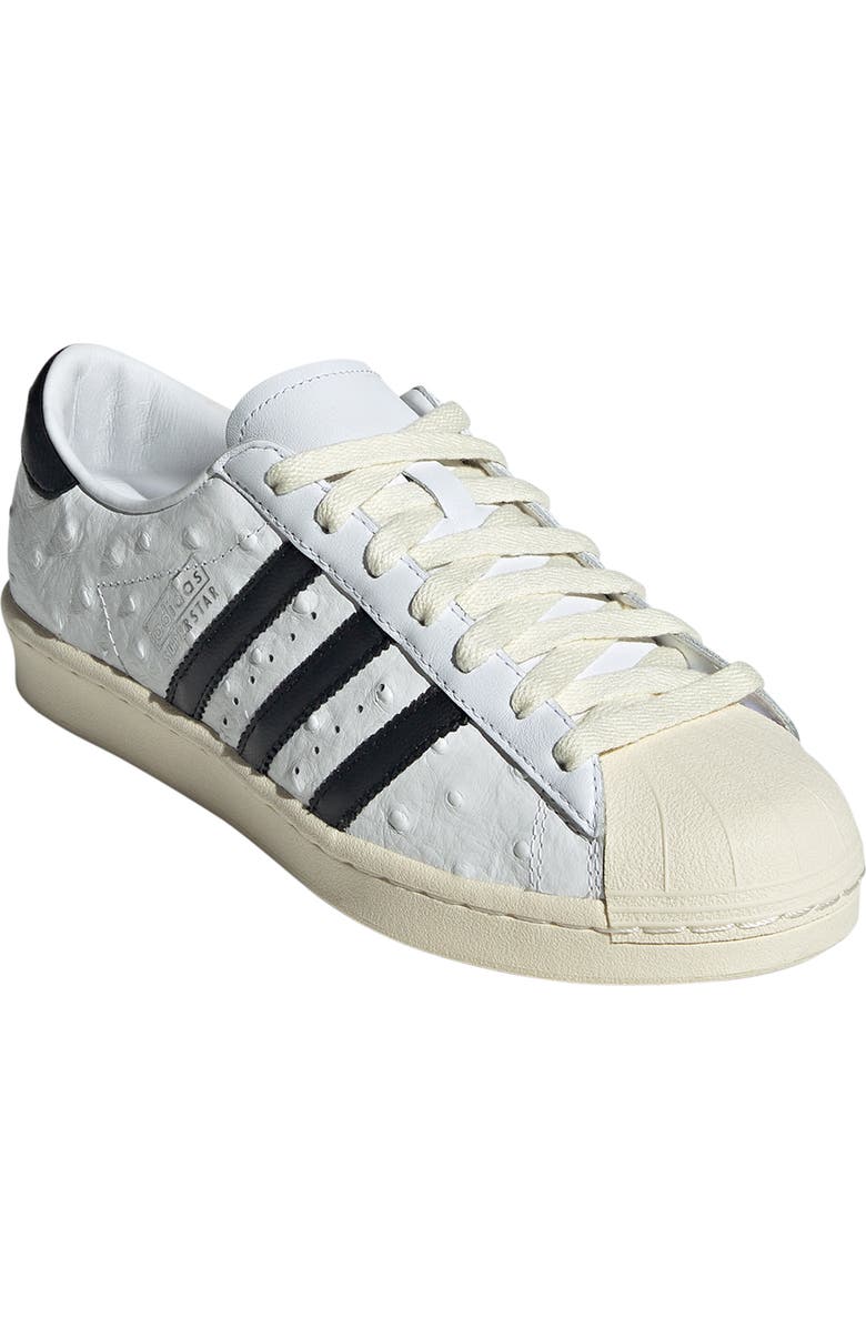 adidas Superstar Embossed Sneaker, Main, color, White/ Black/ Cream White