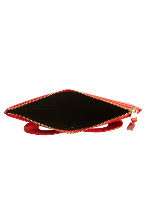 COMME DES GARÇONS COMME DES GARÇONS WALLETS BIG BOW LEATHER ZIP POUCH