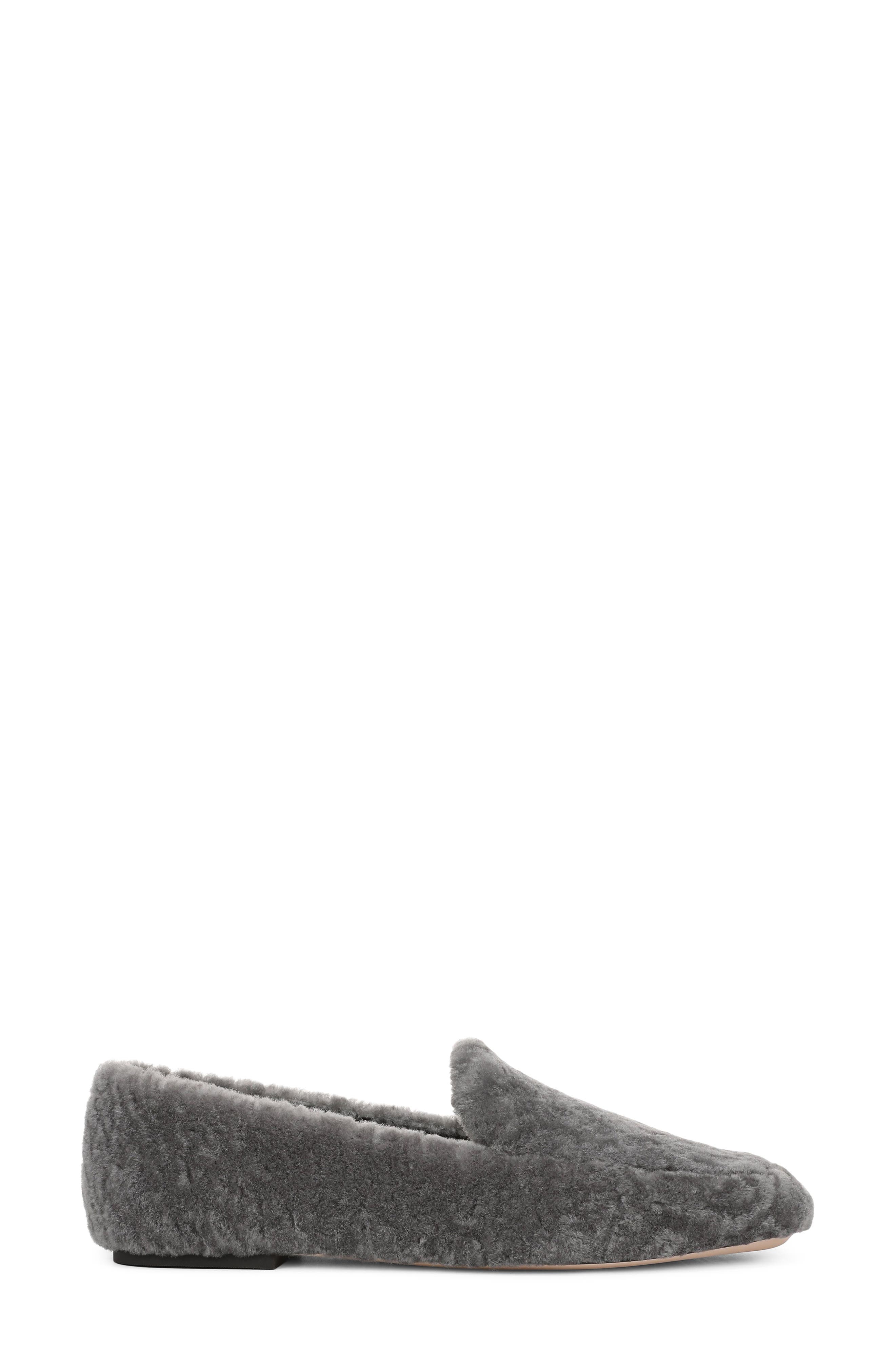 Yvonne Genuine Shearling Loafer, Alternate, color, ROCK