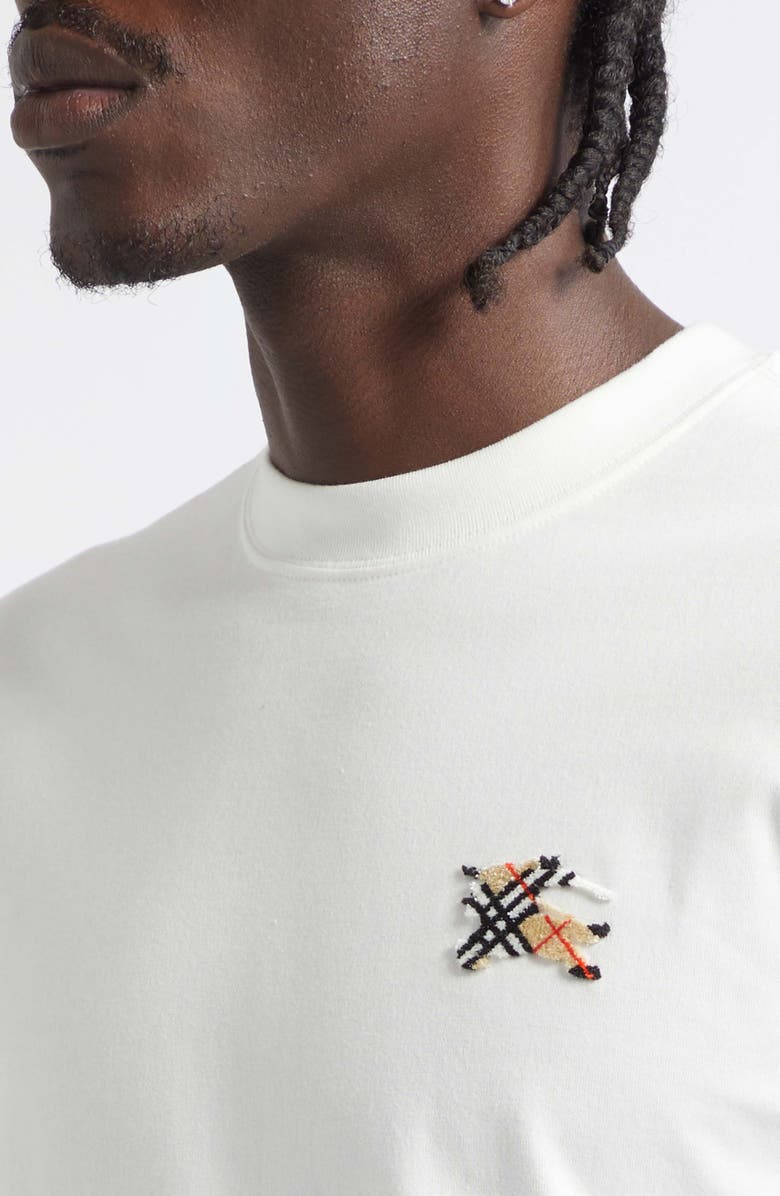 Burberry Seth Slim Fit EKD Embroidered T-Shirt, Alternate, color, Chalk