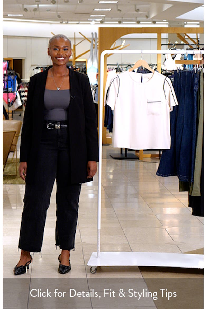 Tipped Pocket Blouse Tee video