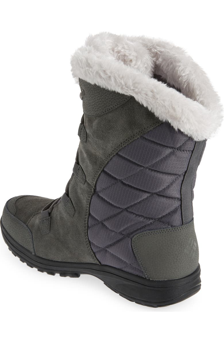 Columbia Ice Maiden II Faux Fur Lined Boot, Alternate, color, Black Columbia Grey