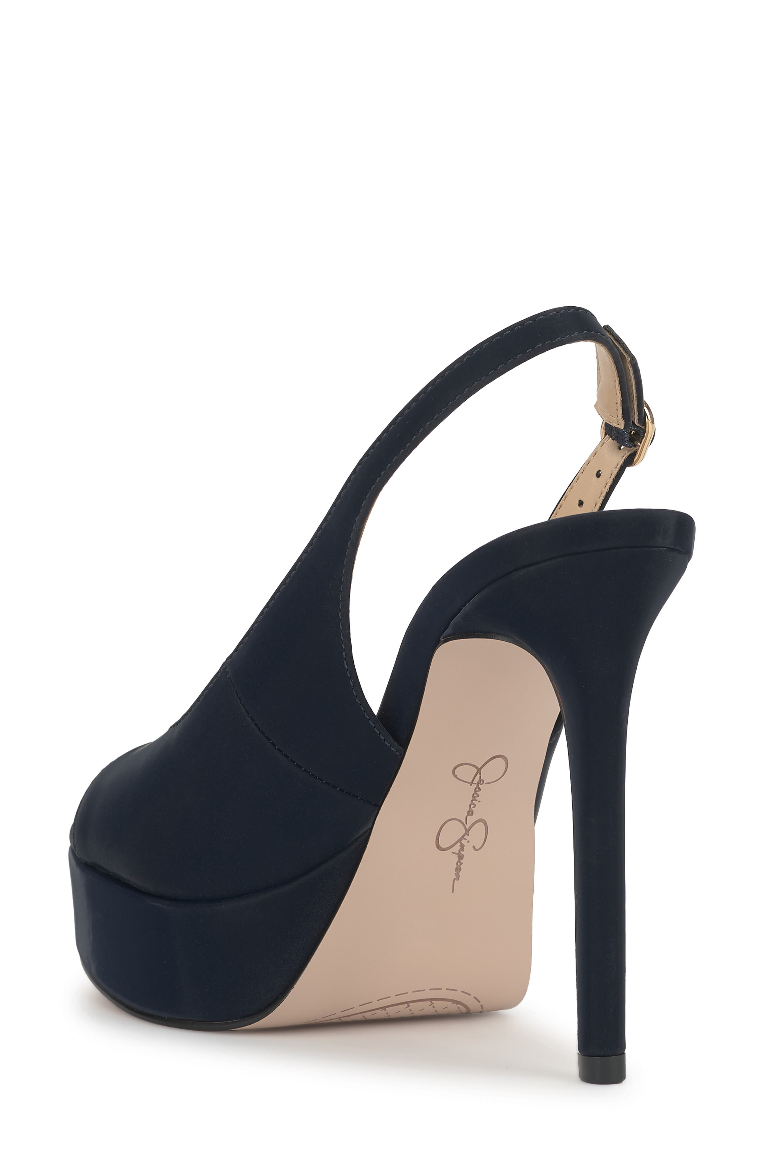 Sibilla Slingback Platform Sandal, Alternate, color, DARK NIGHT