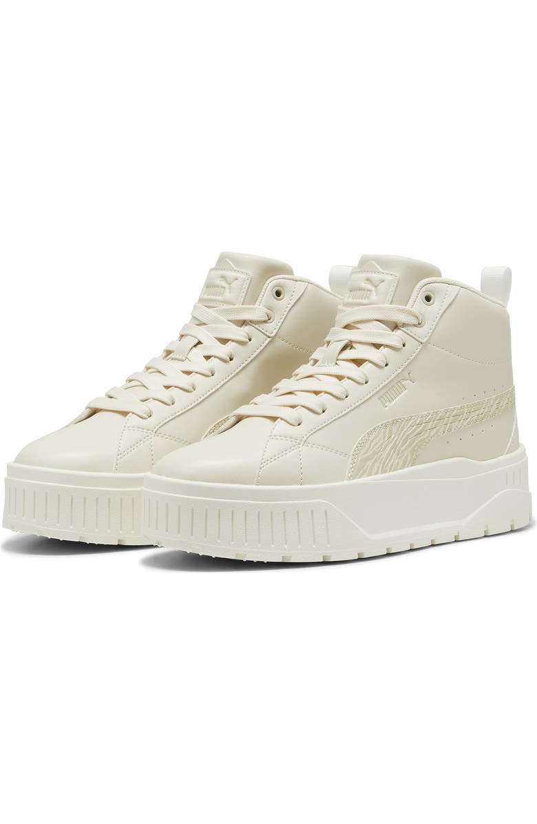 PUMA Karmen II Mid Animal Fever Platform Sneaker, Main, color, Alpine Snow/ Desert Dust