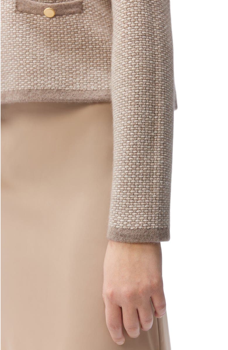 GOBI Mongolian Cashmere Cashmere Jacquard Cardigan, Alternate, color, 