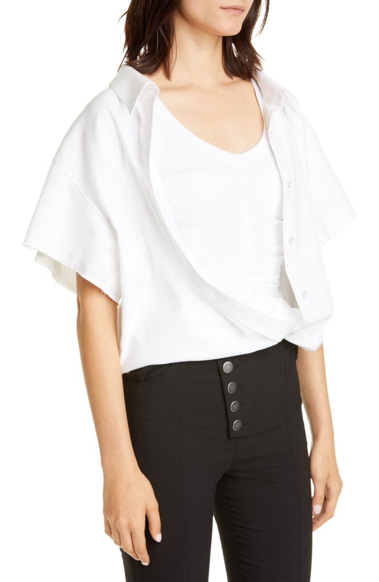 Alexander Wang Tucked Hem Shirt, Alternate, color, 