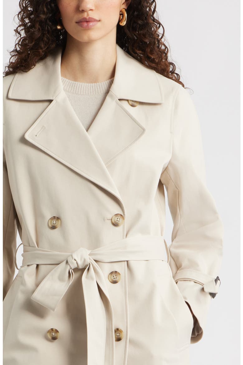 Stretch Cotton Trench Coat, Alternate, color, BEIGE OATMEAL