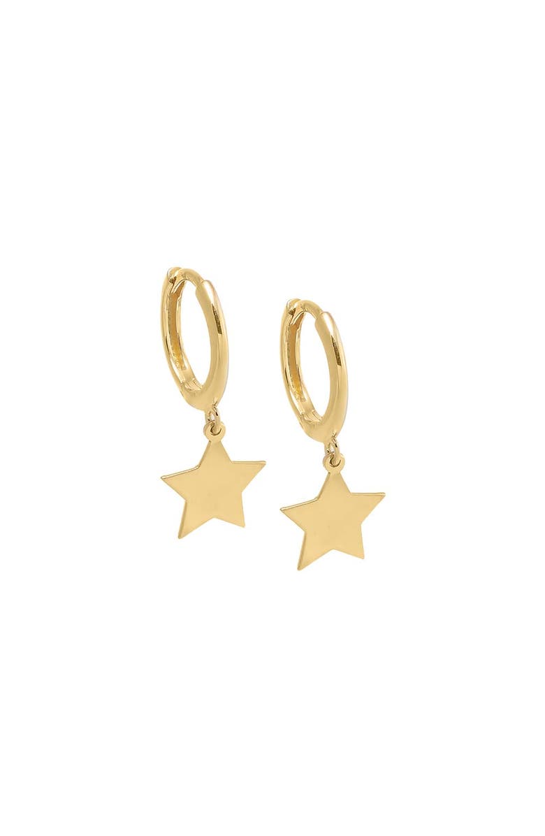 BY ADINA EDEN Solid Dangling Star Huggie Earring 14K, Main, color, 