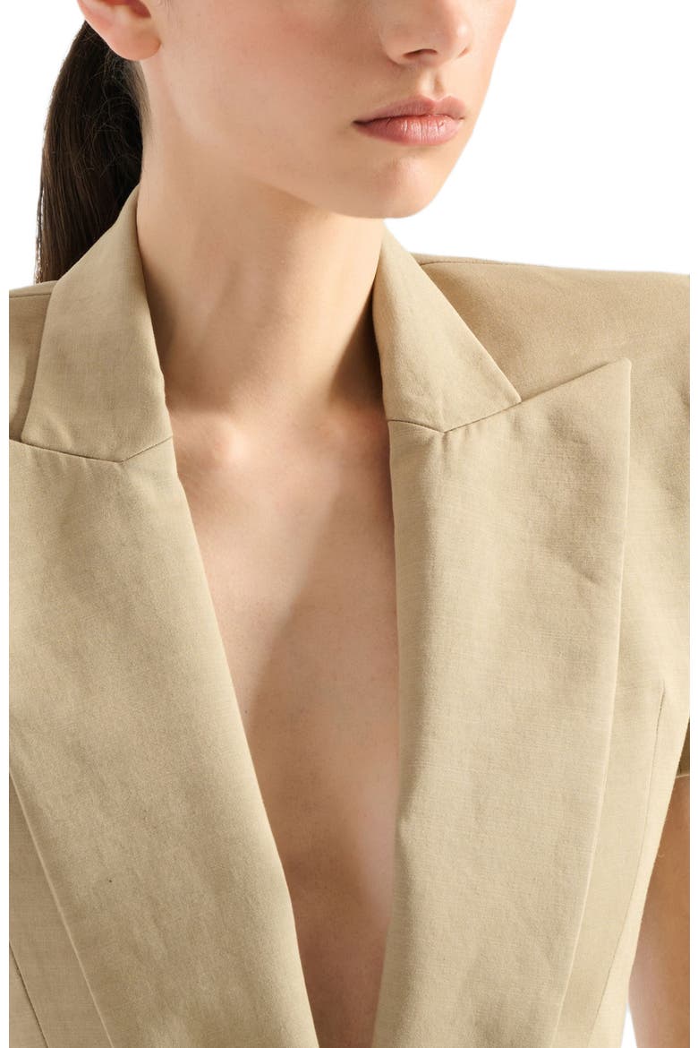 Belted gabardine Anthem jacket, Alternate, color, beige