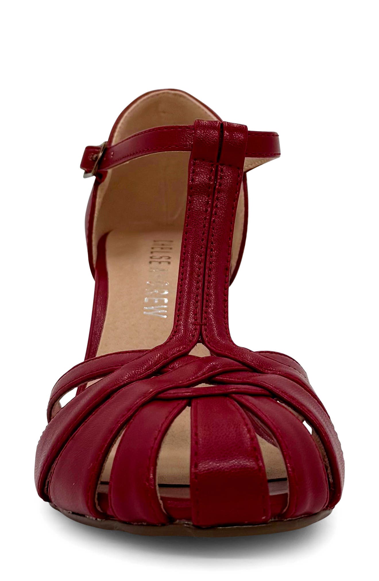 Sergi T-Strap Sandal, Alternate, color, RED