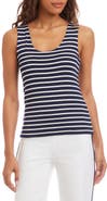 Karen Kane Stripe Scoop Neck Tank