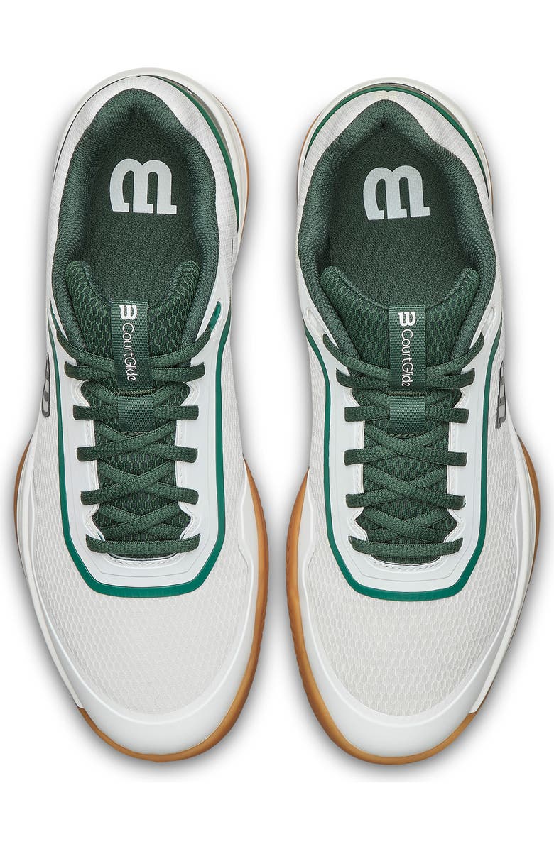 WILSON CourtGlide Tennis Shoe, Alternate, color, White / Sycamore / Gum