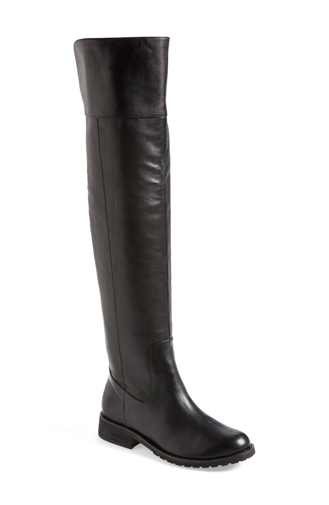 'Holgate' Over the Knee Boot, Main, color, BLACK