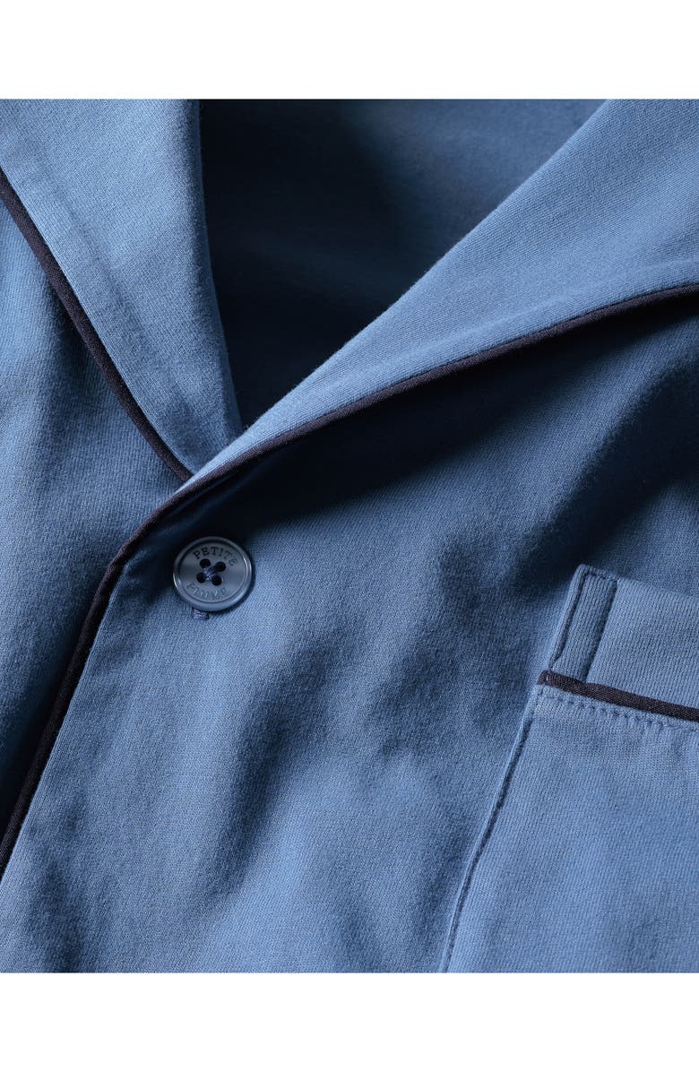 Petite Plume Knit Pima Cotton Pajamas, Alternate, color, Blue