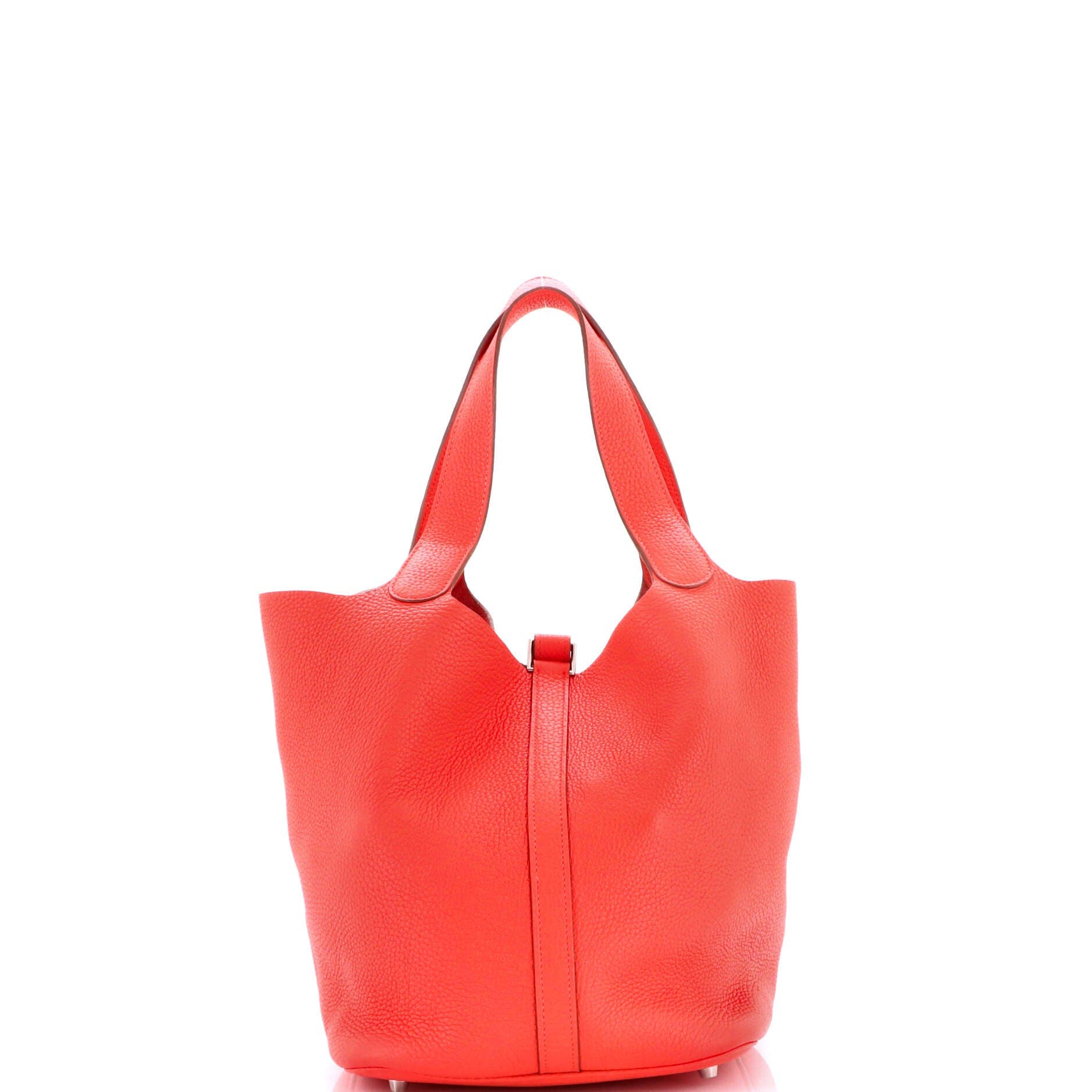 Pre-Owned Hermes Picotin Lock Bag Clemence GM, Alternate, color, Rouge Pivoine