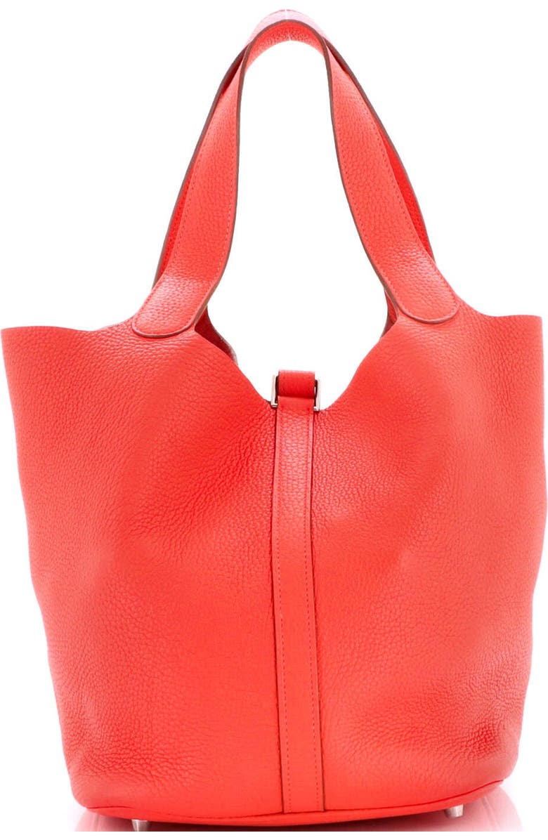 Pre-Owned Hermes Picotin Lock Bag Clemence GM, Alternate, color, Rouge Pivoine