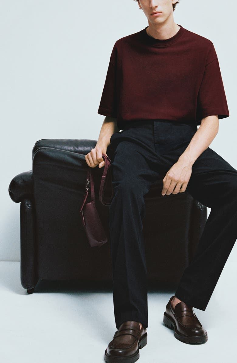 MANGO Regular Fit Dress Pants, Alternate, color, Dark Navy