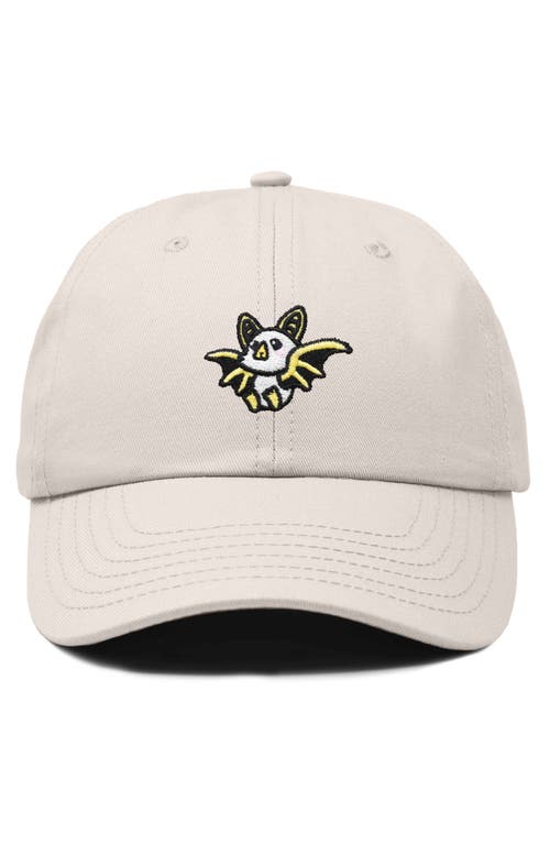 Dalix Honduran Bat Embroidered Dad Hat In Beige