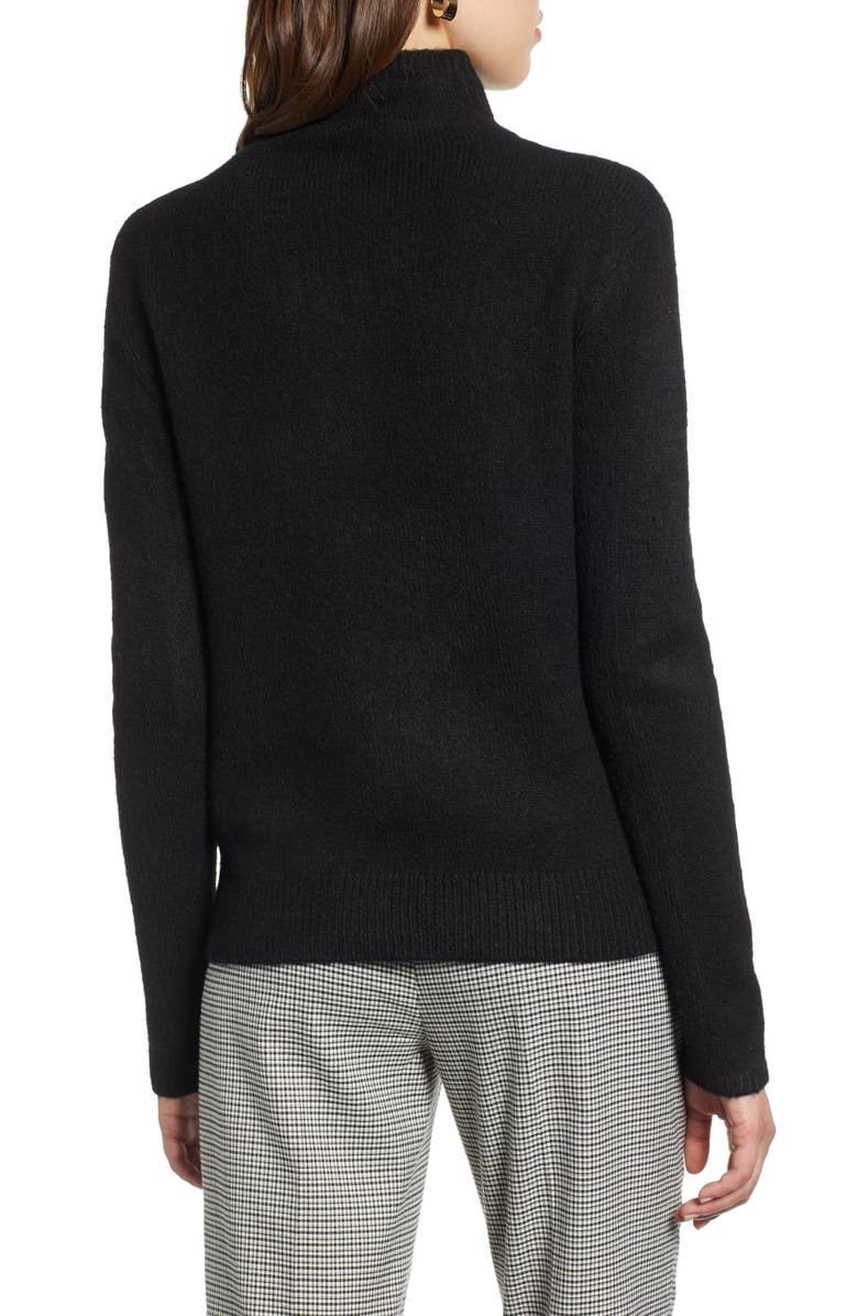 Halogen<sup>®</sup> Fuzzy Mock Neck Sweater, Alternate, color,