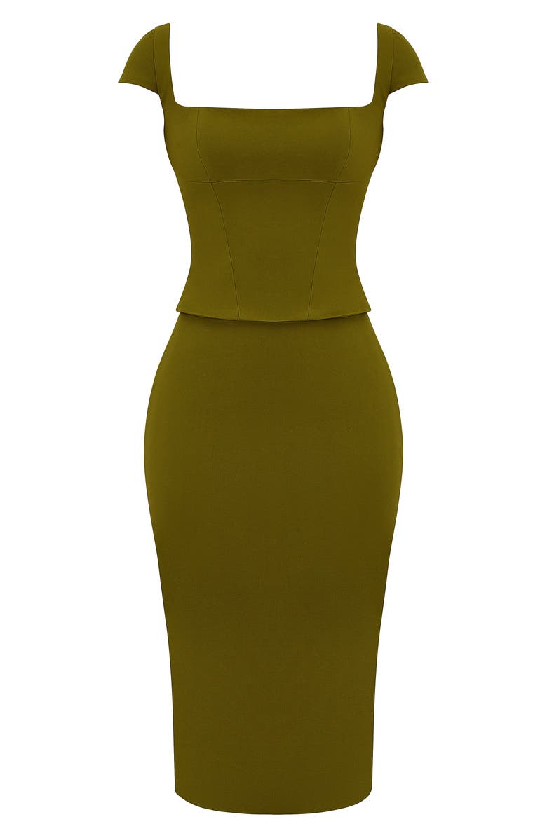 HOUSE OF CB Layana Cap Sleeve Corset Sheath Dress, Alternate, color, 