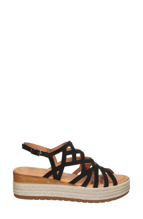 Bella Vita Gladiator Espadrille Sandal In Black