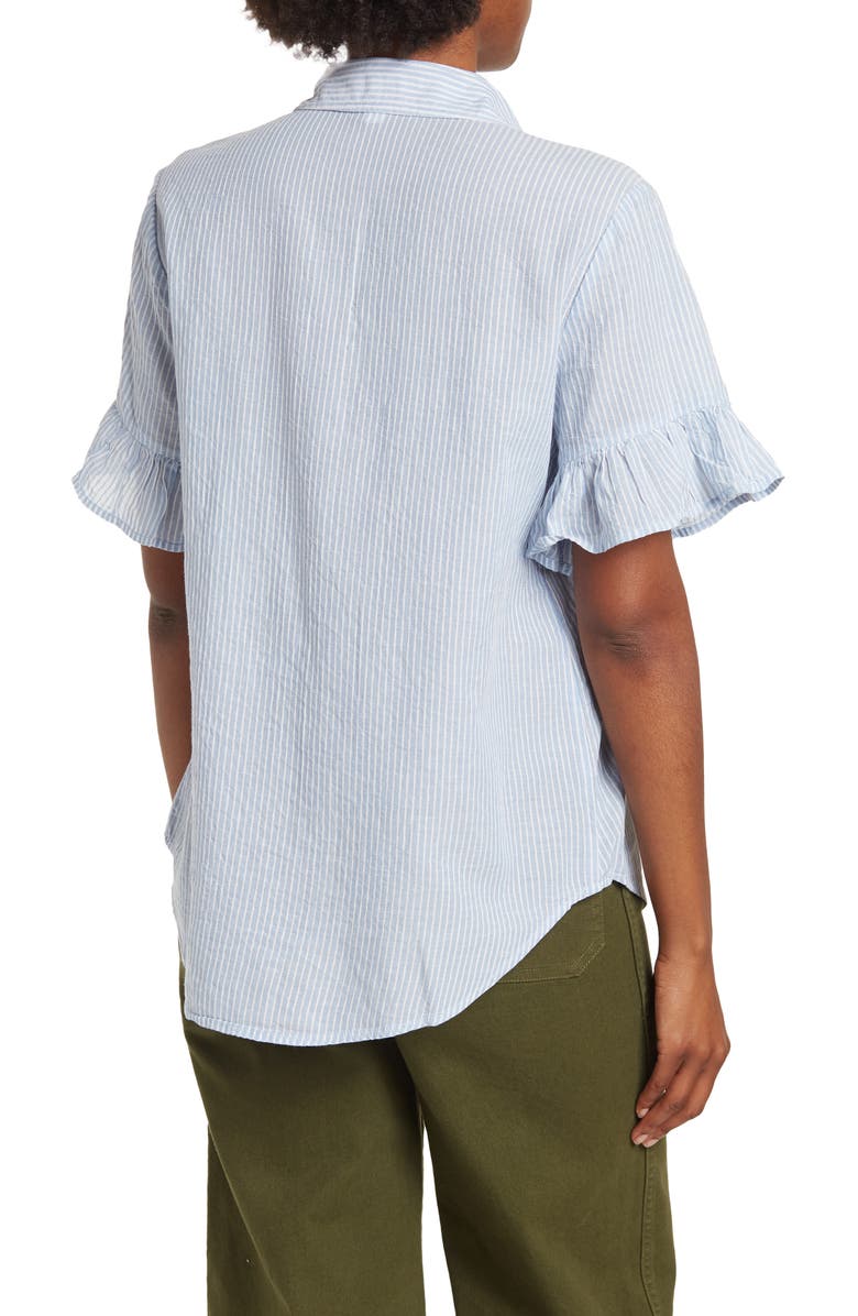 beachlunchlounge Nisa Stripe Button-Down Shirt, Alternate, color, 